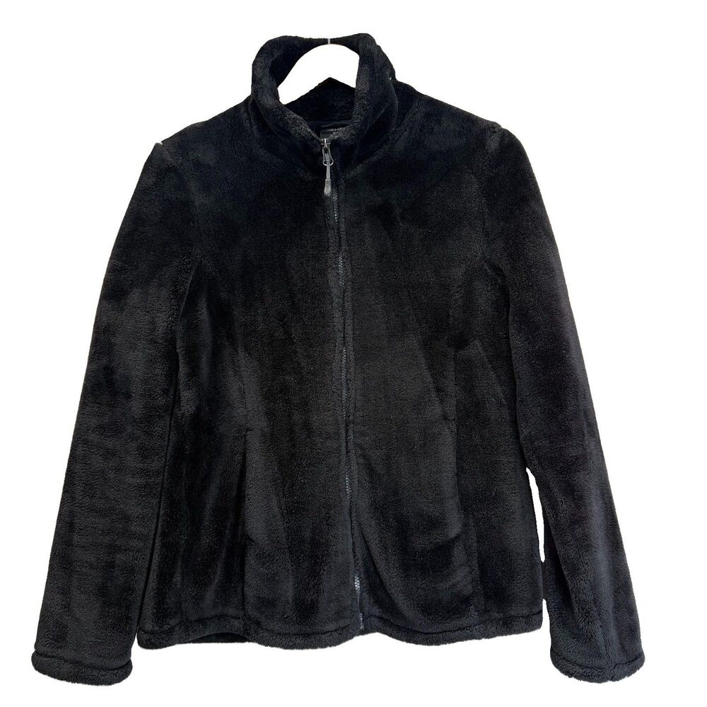 32 Degrees Heat Women's Size M  Faux Fur Plush Fleece Jacket Pockets Soft Black